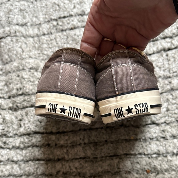 Converse One Star Men's Sneakers in Brown and Cream - Picture 3 of 10